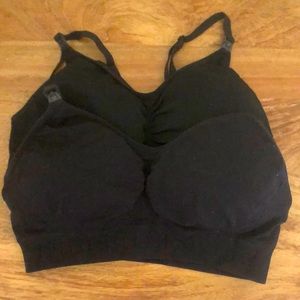 2 Black Large Nursing Bras Kindred Bravely Lace Pullover Auden Hook Eye